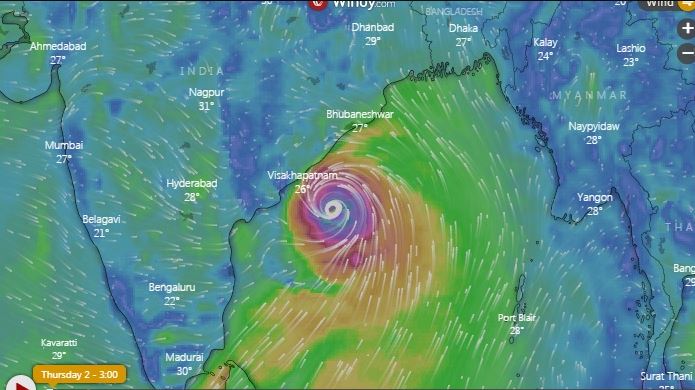 ঘূর্ণিঝড় ফণী’র এখন কোথায় কোথায় অবস্থান করছে সরাসরি দেখুন এখানে লাইভ