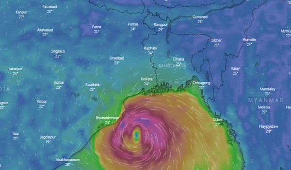 জেনে নিন ঘূর্ণিঝড় বুলবুল অবস্থান, দেখুন সরাসরি-Live