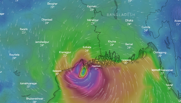 ঘূর্ণিঝড় বুলবুল যে ৩টি জেলায় আঘাত হানতে শুরু করেছে