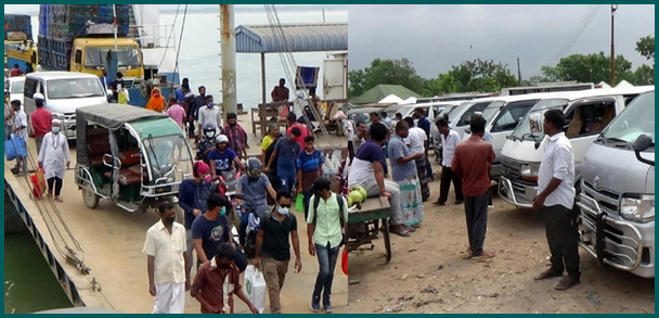 ভোগান্তি নিয়ে শেষ মুহূর্তেও বাড়ি ফিরছে মানুষ, বাড়ছে করোনার আতঙ্ক