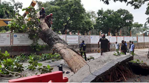 শক্তিশালী কালবৈশাখী ঝড়ে লণ্ডভণ্ড ঢাকা