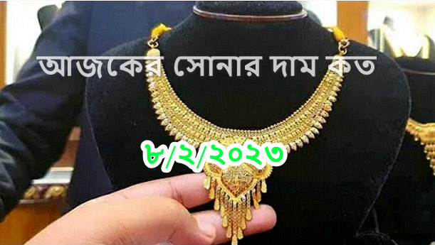 ৮/২/২০২৩ তারিখ, দেখেনিন বাংলাদেশে ২২ ক্যারেট সোনা ও ২১ ক্যারেট রুপার দাম