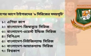 বিশ্বকাপের আগে বাংলাদেশের ‘৬ সিরিজের সময়সূচি প্রকাশ