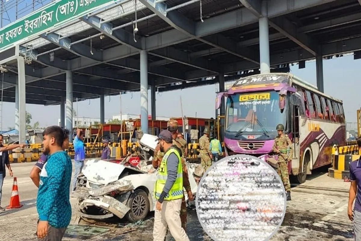 প্রাইভেটকার, মোটরসাইকেল ও মাইক্রোবাস ও বাসের মধ্যে ভ য়া ব হ সং ঘ র্ষ নি হ ত ৫, আ হ ত ১০